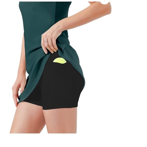 NEW Workout Exercise Dress attached Shorts, built in Bodysuit Women’s Large…NWT - Picture 14 of 16